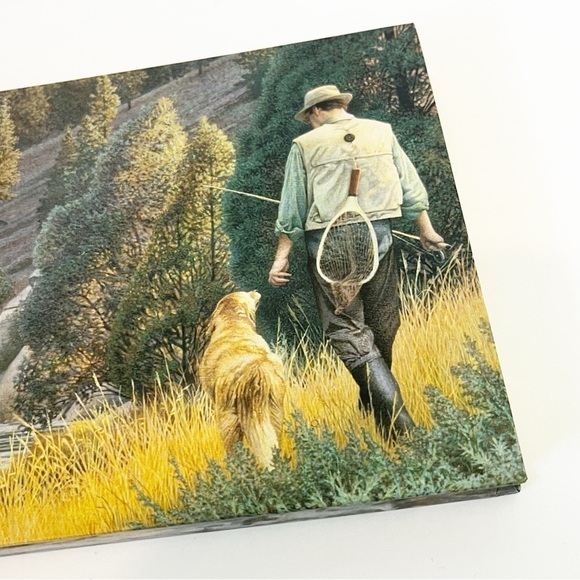 Outdoorsman Lined Journal Hunting Fishing Dogs Wilderness Fathers Day Nature - Picture 3 of 11